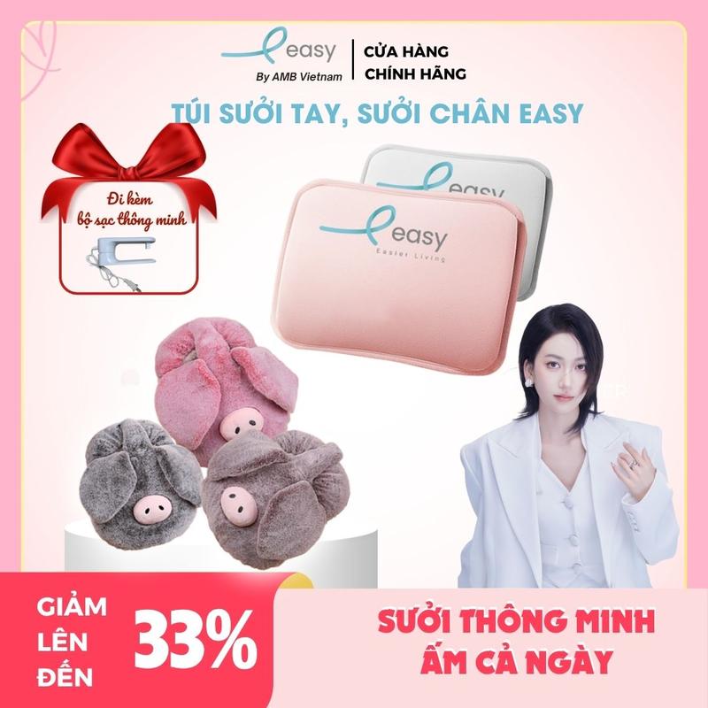  Túi sưởi chân ,sưởi tay sạc điện Easy ủ ấm chân mùa lạnh hàng cao cấp siêu an toàn siêu ấm chất liệu lông mượt và ấm áp. 