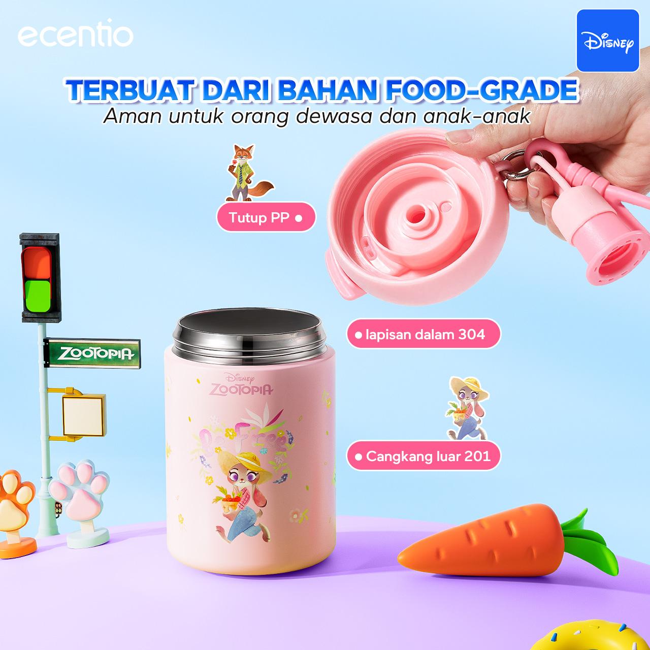 Zootopia ecentio tumbler stainless Disney Co-brand 750ml/ 500ml tahan panas dingin 24 jam botol minum lucu aesthetic portable