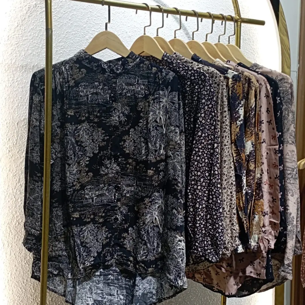 Atasan GVC Kemeja/Blouse Wanita Rayon Premium Allsize Fit to XL LD 120CM - Baju