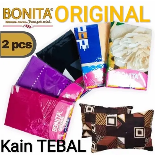 SARUNG BANTAL BONITA isi 2 pcs // BONITA ORIGINAL SARUNG BANTAL DAN GULING [TERMURAH] [BISA COD] 1
