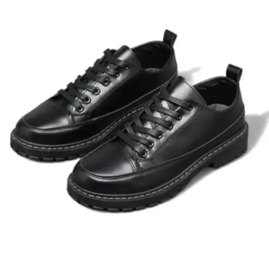 SEPATU FORMAL PRIA HITAM GLOSSY / SEPATU PANTOFEL DOCMART PRIA / SEPATU KERJA BLACK ROUN TOE SHOES / SEPATU KULIAH SEKOLAH DAN KERJA PRIA TERBARU 0