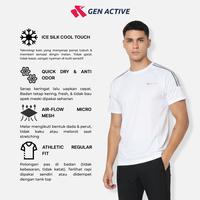 Gambar Kaos Olahraga Pria Dry Fit Gen Active - Baju Sport Lari Gym Fitness Voli Lengan Raglan Adem - Hitam, S dari GEN ACTIVE Kota Administrasi Jakarta Selatan 3 Tokopedia