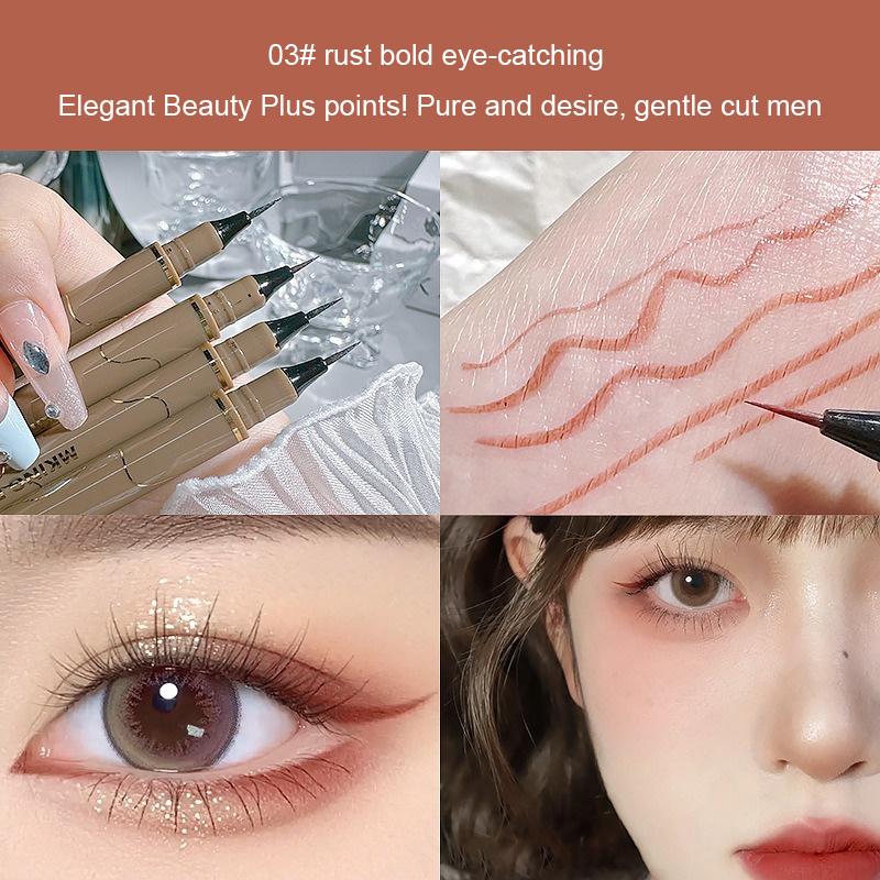 MKING PRETTY-Bút Kẻ Mắt Dạng Lỏng, Bút Tằm Nằm, Lâu Trôi, Không Thấm Nước, Khô Nhanh, Màu Đen, Nâu, Chống Nhòe, Trang Điểm Mắt 7