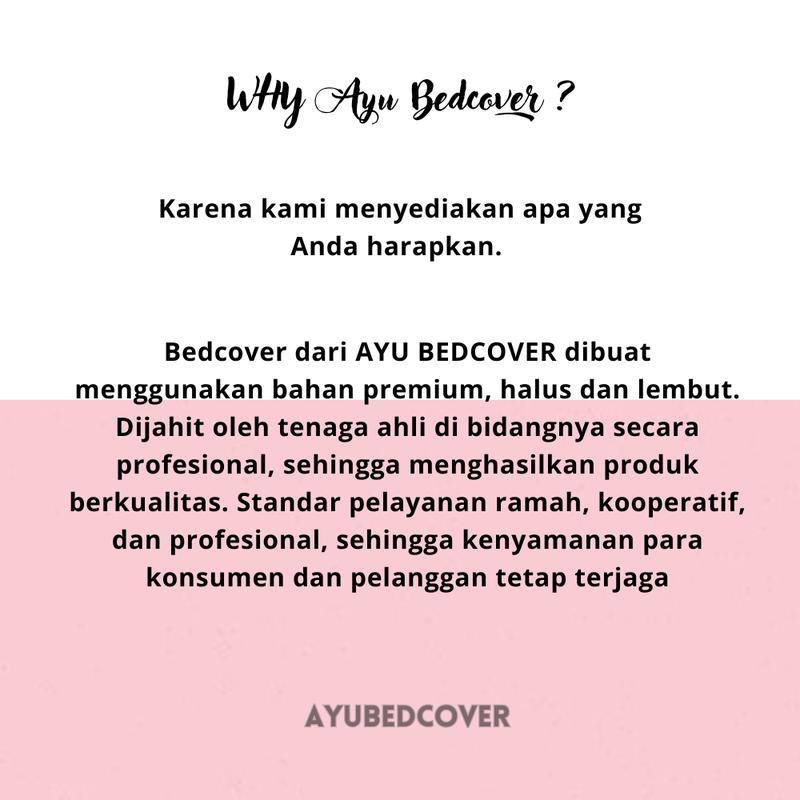 Bed Cover Only - Selimut saja - Bunga - Karakter - Abstrak - UK 150X220 - 200X220 - Ayu Bedcover 1