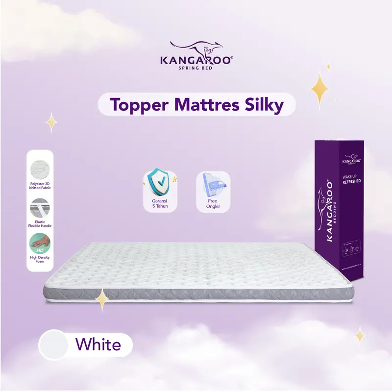 Kangaroo - Topper Mattress Silky - Solusi tidur nyawan di kasur lama- 100x200 120x200 160x200 180x200 Matras 7