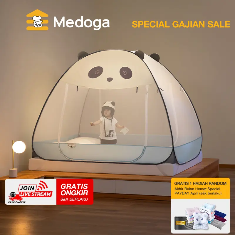 Medoga Kelambu Lipat Kelambu Portabel Anak Bayi Kelambu Kuat Tebal Kelambu Pagar Kasur Bayi 100x20 0/120x20 0/160x20 0/180x200 Biru Nyamuk Tenda