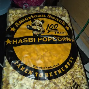hasbi popcorn caramel full coating 500gram