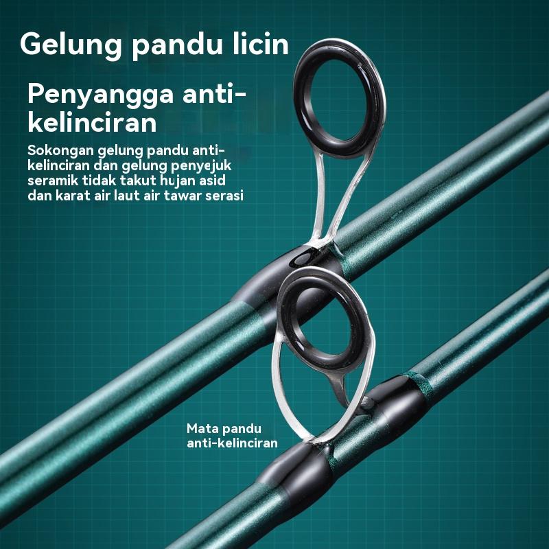 2025 New Forest Green SHIMANO Fishing Set – Includes 1.65m-2.1m Fishing Rod, Blue Bait Rod and One Blue Spinning Reel, Suitable for Outdoor Fishing