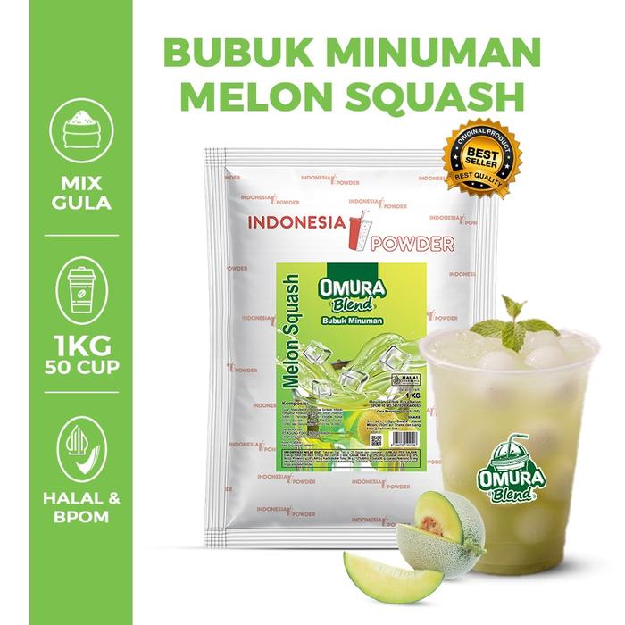 Gambar OMURA Blend Bubuk Minuman Premium Rasa Melon Squash Tanpa Susu Powder Drink 1 Kg Omura Powder dari OMURA POWDER SHOP Kota Administrasi Jakarta Barat Tokopedia