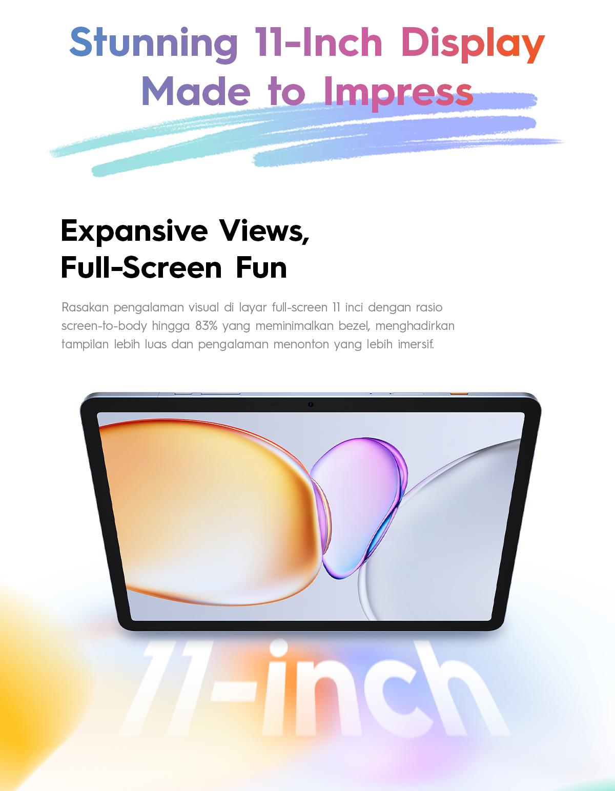 [NEW! SE SERIES] TECNO MEGAPAD SE 8+8GB*256GB, Qualcomm Snapdragon 685, 8000mAh, 11inch Eye Care FHD+, Hybrid Sim-Card,  TECNO AI, 4 speaker Dolby Atmos -megapadse