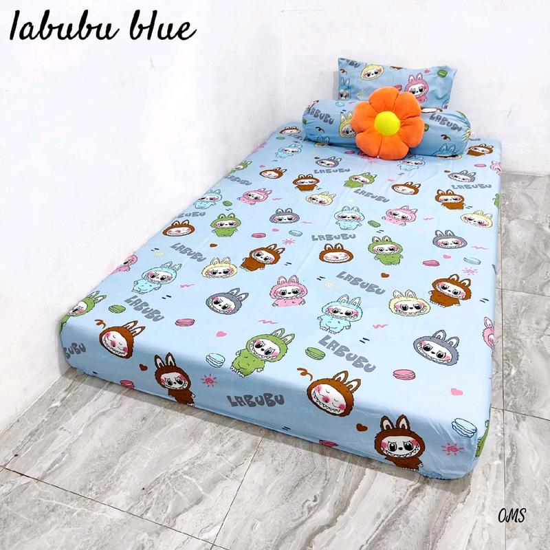 COD sprei saja ANTI GESER DOUBLE KARET homemade tanpa sarung bantal guling motif karakter kartun anak lucu ukuran 120*200 3