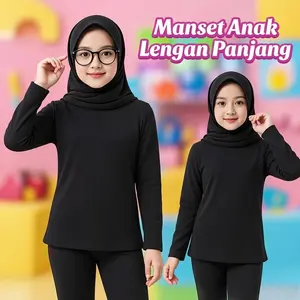 BAJU MANSET POLOS ANAK SPANDEKS PREMIUM//ATASAN ANAK USIA 3-15 TAHUN