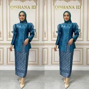 Bilqis Rok Songket setelan Kurung Melayu Dress Tangan Organza