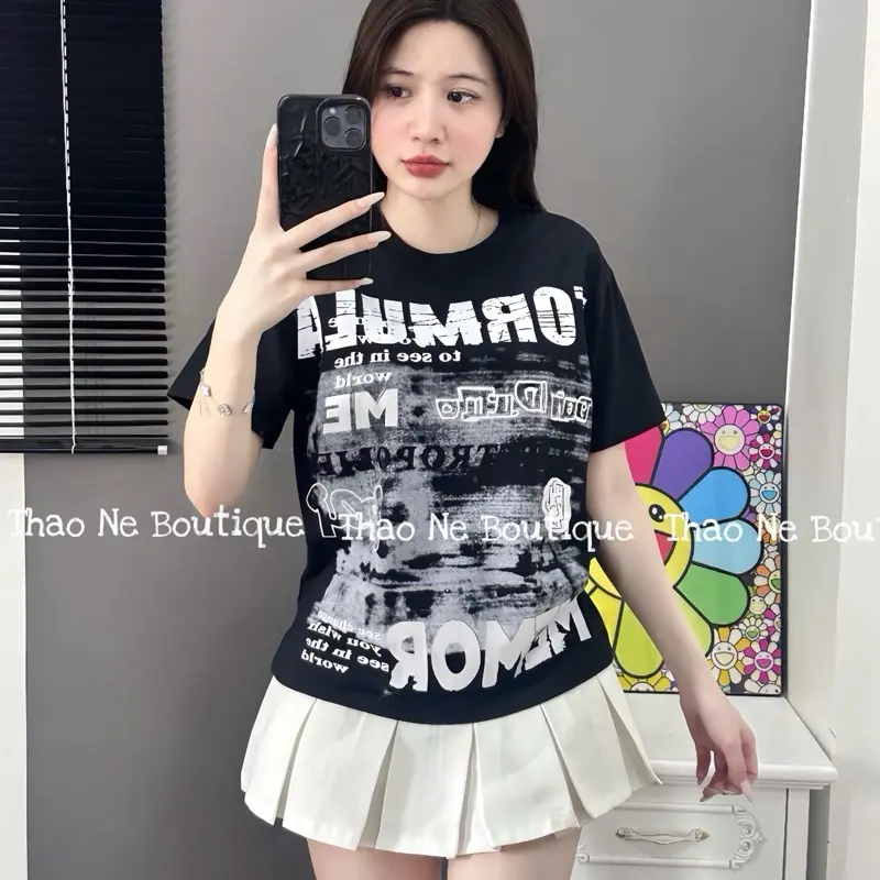 [COTTON 4 CHIỀU VIP] ÁO THUN BABYTEE NỮ IN HÌNH FORMULA FORM VỪA VẶN TÔN DÁNG COTTON 4 CHIỀU. 7