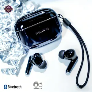 2026 embedrone PHANTOM KM-33 Earphone TWS Nirkabel, Tahan Air IPX7, Baterai Tahan Lama, Bass Kuat, Audio Surround 3D, Peredam Suara Cerdas, Gaming Esports, Panggilan, Musik, Untuk Olahraga, Earphone Bluetooth Nirkabel
