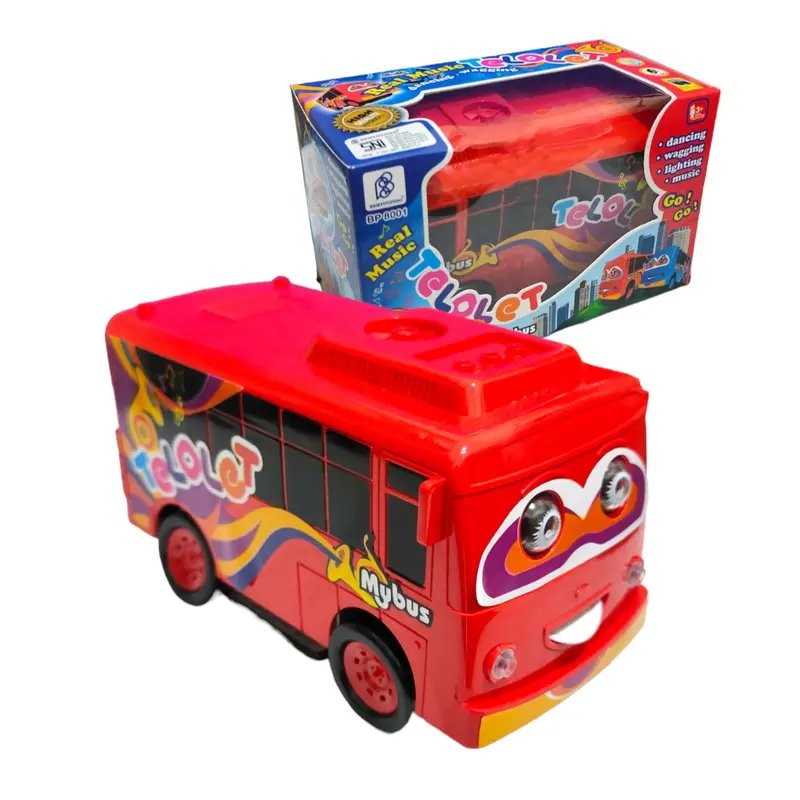Mainan BP 8001 Bus Telolet Basuri Dengan Lampu / Dancing Wagging Light Music Nyala / Bus Tayo Telolet 1