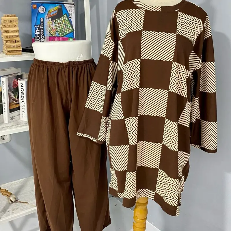 MM SETELAN WANITA LENGAN PANJANG MOTIF ARUNA BAHAN VOXY BISA COD 4