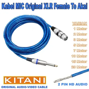 Kabel Mic Audio Kitani Transparan MN Jack XLR Female to Akai Mono