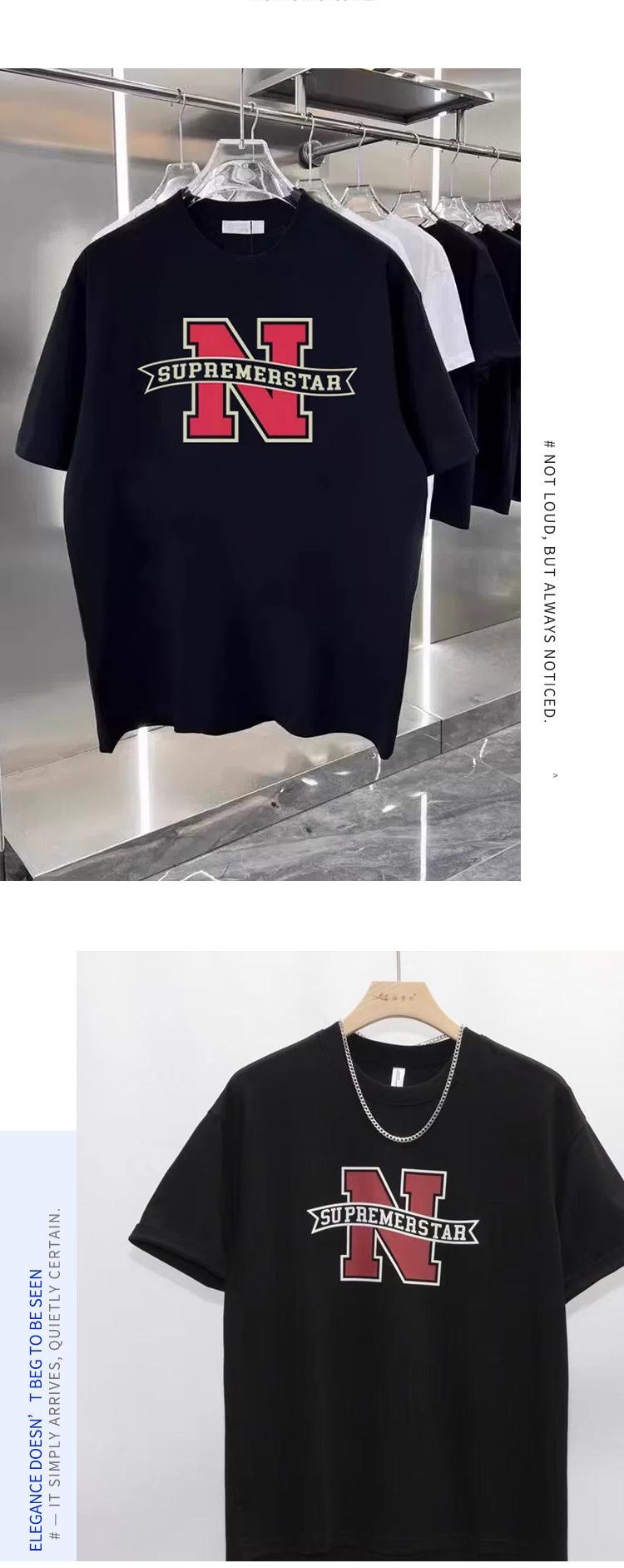 Product Introduction of New summer fashion all-match personality printing casual loose round neck 100% cotton T-shirt 6