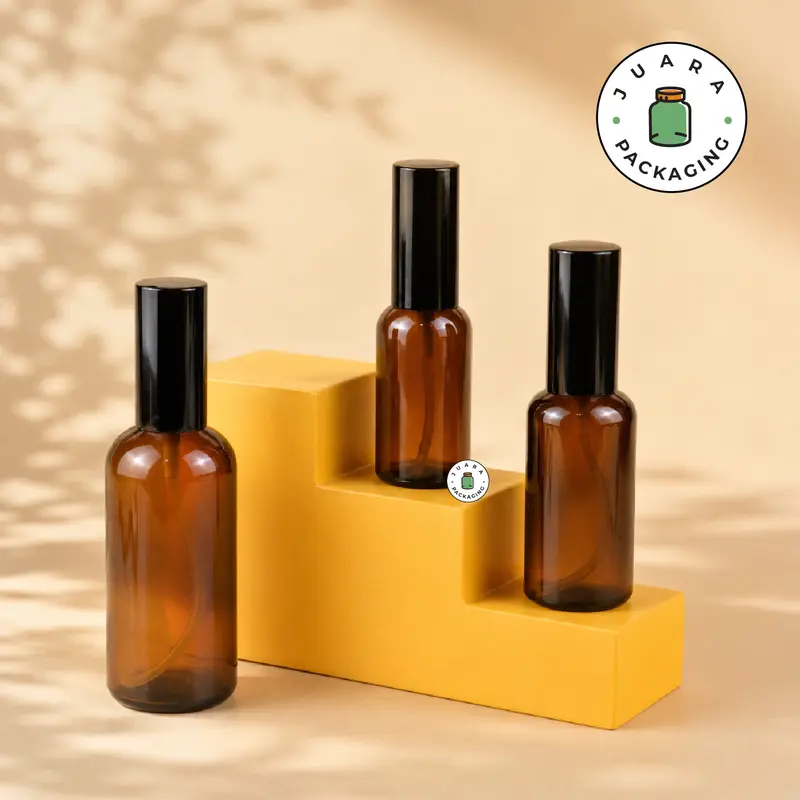 Botol Spray Kaca 30ml 50ml 100ml Botol Parfum Amber Spray Hitam Kaca Tebal Spray Plastik Untuk Perfume 30 ml 50 ml 100 ml