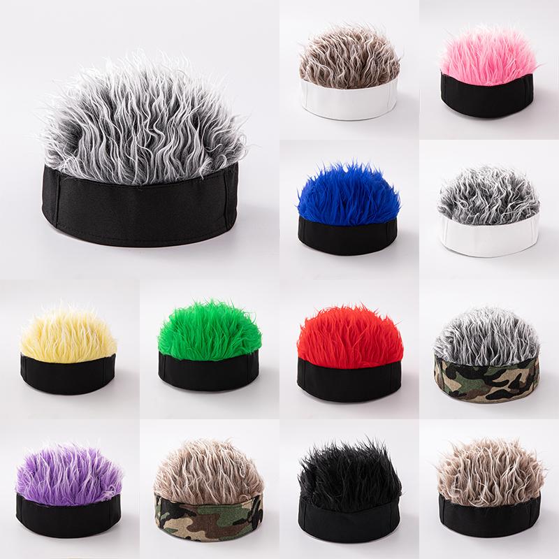 Mũ Rằn Ri Cho Nam Và Nữ, 1 Cái, Tóc Giả, Mũ Beanie, Tóc Giả, Thể Thao Ngoài Trời, Rock, Punk, Street