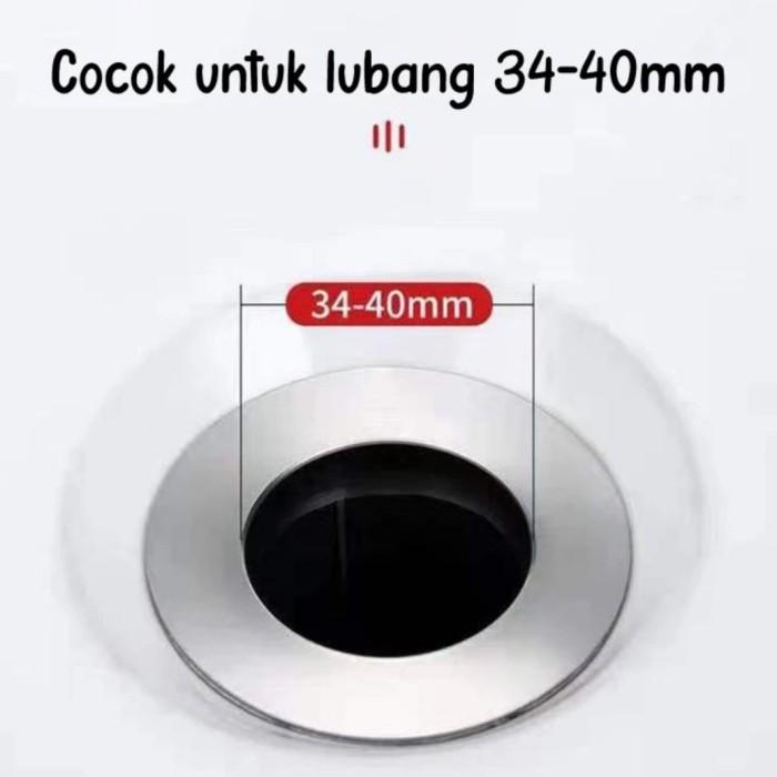 W✓6Q Tutup Lubang Washtafel Bak Cuci Tangan Piring Filter Sink Saringan S/S H✔J8 1