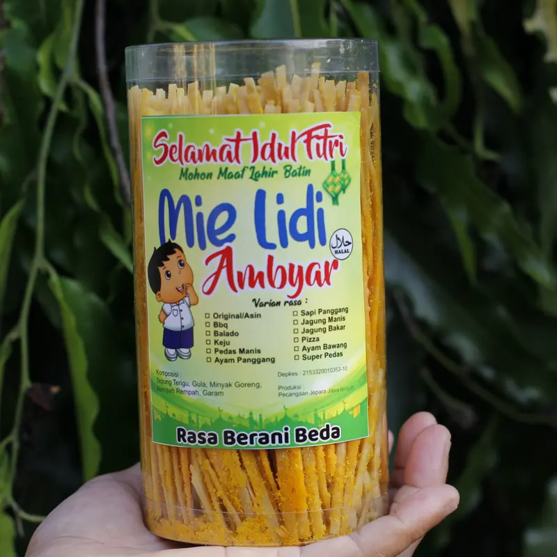 Mie Lidi GEPENG 200gr/mielidi/miegepeng/milidimurah /Jajanan/mielidienak /lidian/mielidigurih/lidian 2