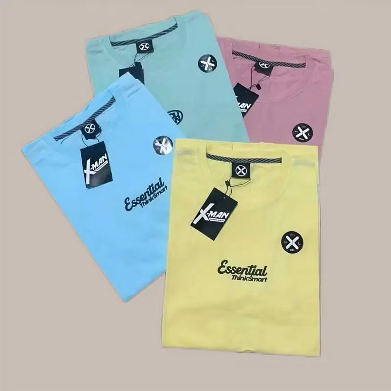 PAKET 4 PCS KAOS CEWEK COWOK UNISEX LENGAN PENDEK SIZE M L XL XXL 3