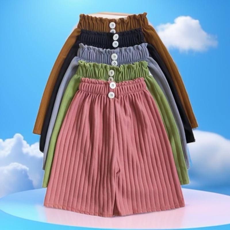 PAKET 3 PCS Celana Pendek Knit Anak Perempuan Usia 4-12 Tahun Cantik Fashion Model Kekinian Bahan Knit Maxiline Premium Polos Elegan