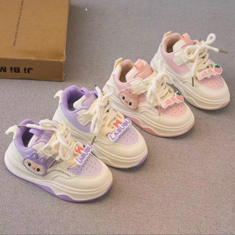 Giày Thể Thao Hoạ Tiết Kuromi Và Thỏ Hồng Dễ thương Form Chuẩn Cá Tính Năng Động Dành Cho Bé Gái Bốn Mùa 21-30 - Hàng Cao Cấp Đế Chống Trơn Trượt tuổi 10