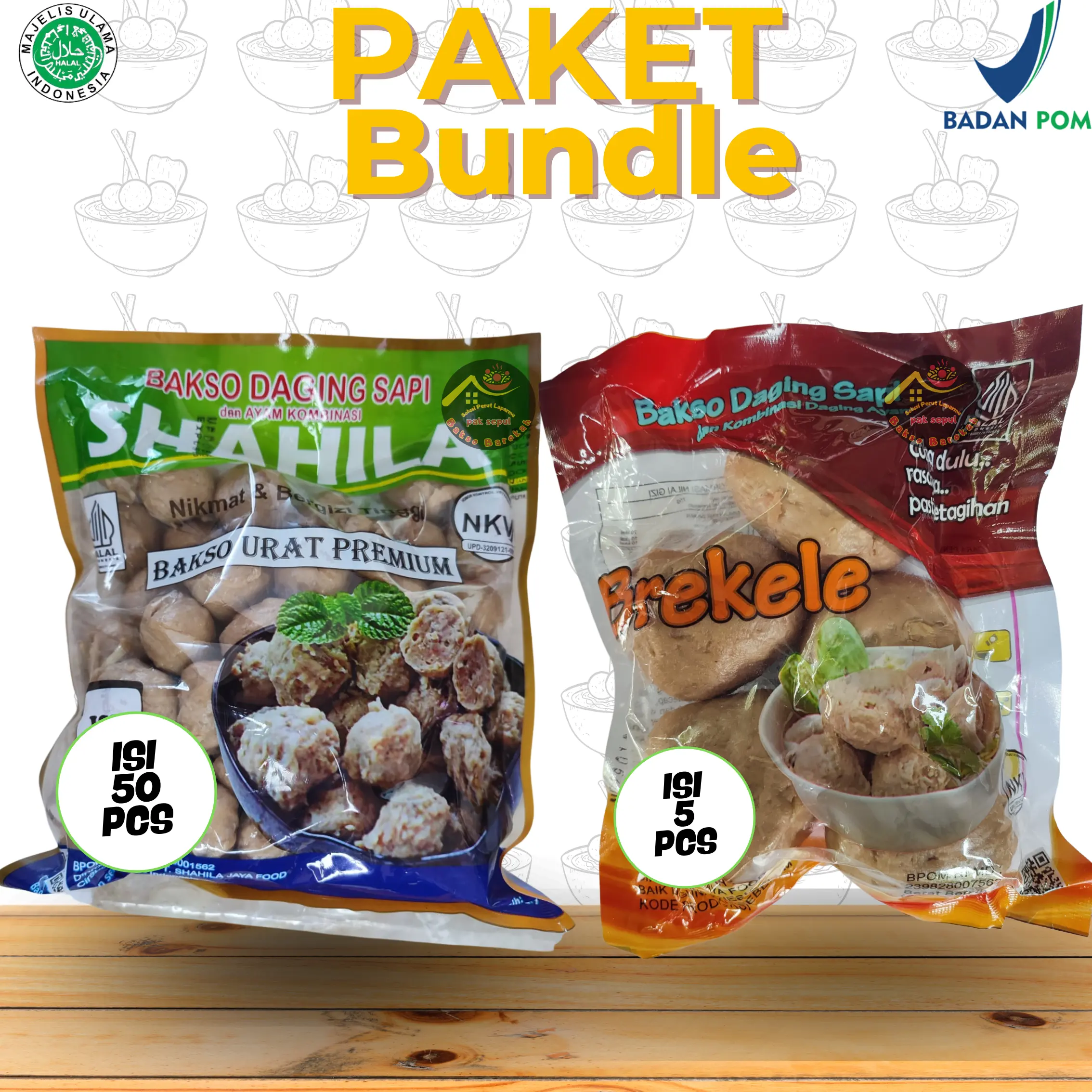 Paket Hemat Bakso Shahila Isi 50+5 - Makanan Beku - Frozen, Food