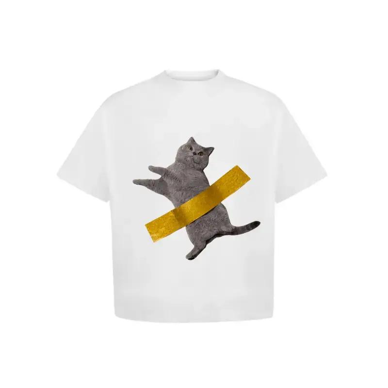 [Deal Mở Bán] Áo Thun Boxy STICKY CAT Anis.Stu Tay Ngắn Basic Unisex Nam Nữ Cổ Tròn