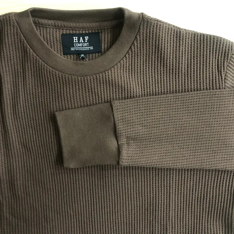 Haf Bianca Long Sleeve Waffle / Kaos Lengan Panjang Wafer Katun Supersoft Pria Knitwear