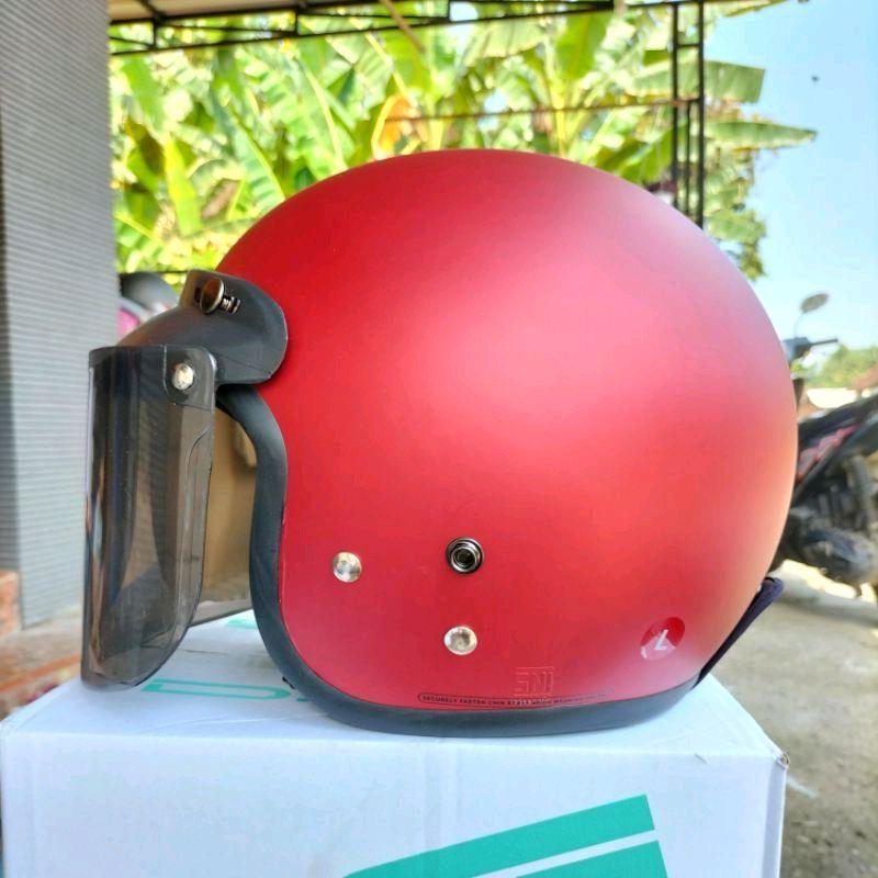 Helm Cargloss Original 100% Full Leher Pria Wanita Dewasa Ber SNI - Motorcycle 6