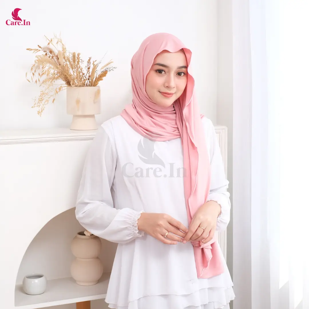 CARE.IN Pashmina Panjang Syal Muslim - Panjang 180x75 Jersey Rayon PREMIUM
