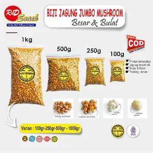 BIJI JAGUNG POPCORN MUSHROOM berat 100gr-1000gr bulat besar import US