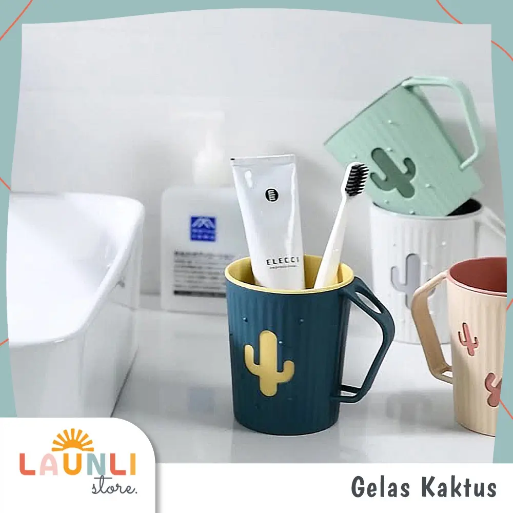 Gelas Cangkir SIkat Gigi Kumur Wastafel Odol Kamar Mandi Multifungsi