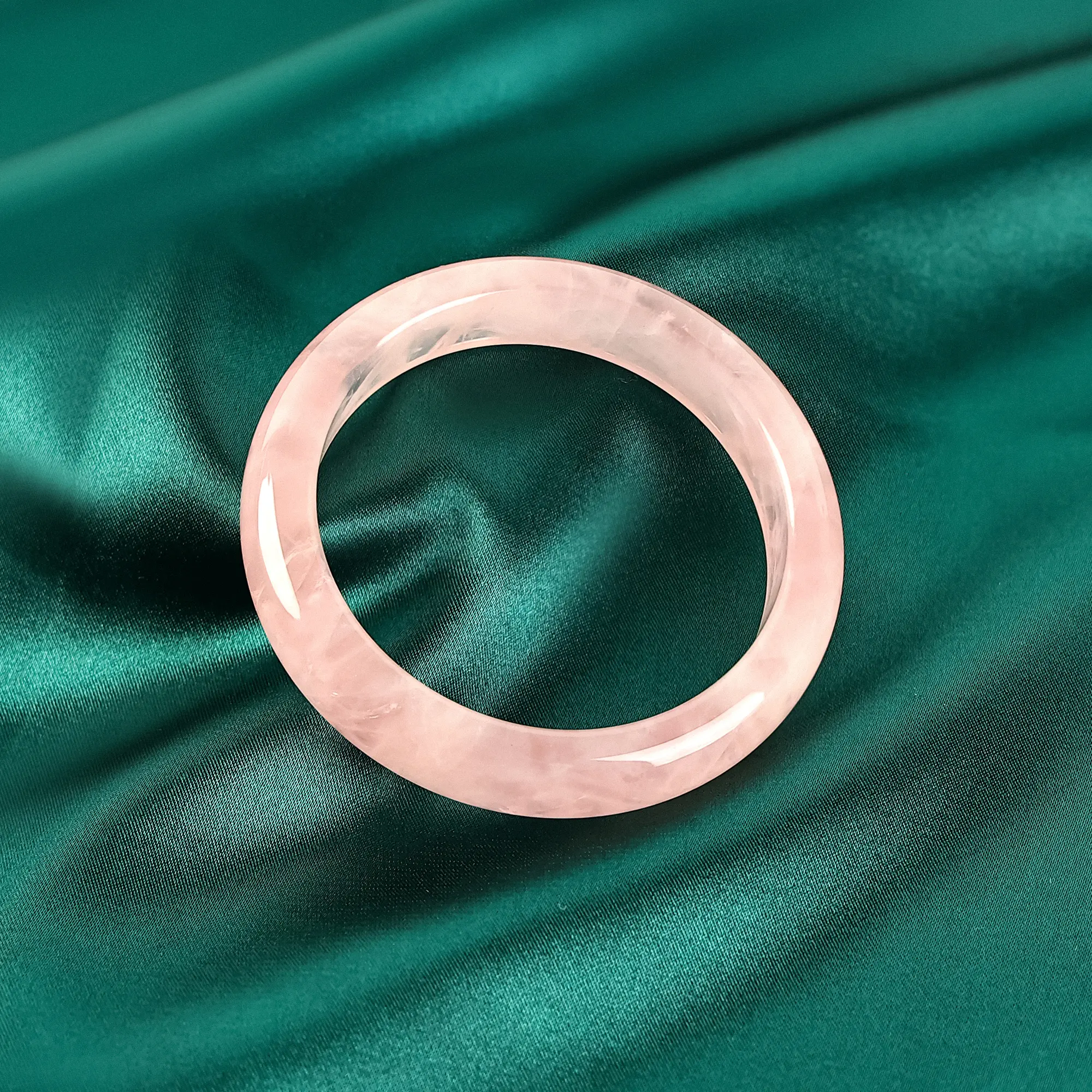 Cloud Jewelry Hetian Jade Bangle Pink Peach Blossom Hetian Jade Bangle