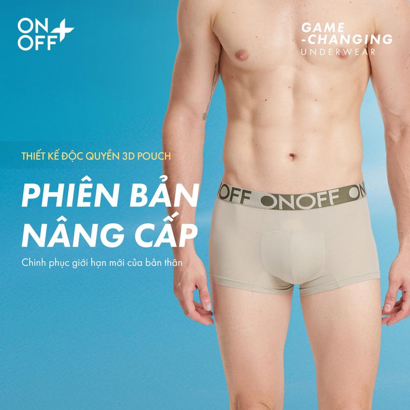 Quần lót nam dáng trunk microfiber mesh active 3D Pouch thoáng khí - ONOFF 18UO25A417