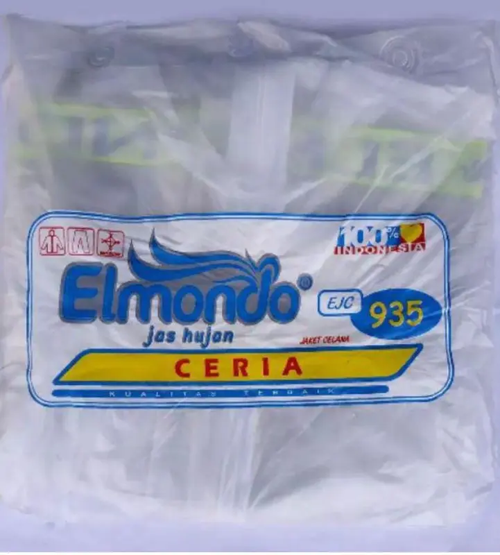 Jas Hujan Elmondo Ceria 935 Stelan Jaket Celana Tebal Murah Meriah Bukan Plastik ORIGINAL Dapat digunakan kembali Tahan air PVC Sepeda Motor 8