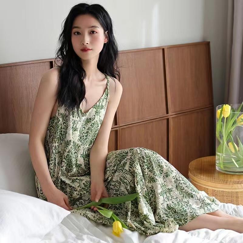 Summer New Bohemian Vacation Style Temperament Camisole Western Style All-Matching Long Dress Strapless Dress Floral Skirt 1