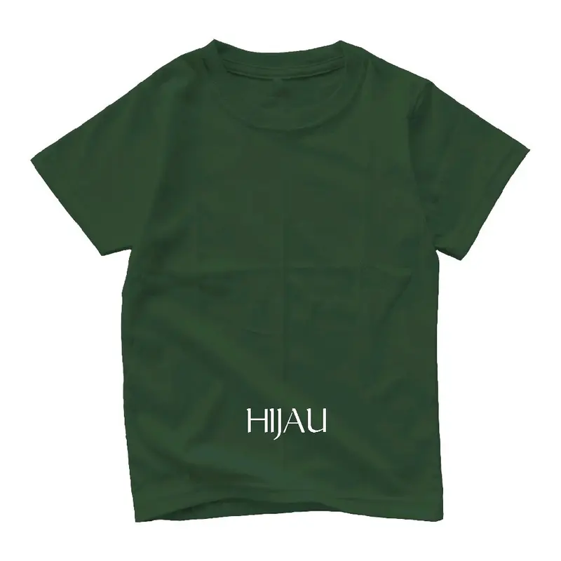Kaos Polos Anak Paket Murah 5 Pcs Untuk Usia 6-15 Tahun Warna Putih, Hitam, Abu, Nevi,  Hijau Fashion Anak 2