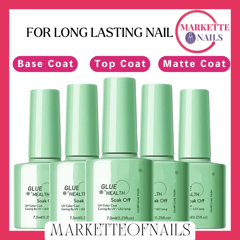 (BEST SELLER) BASE COAT TOP COAT MATTE COAT KUTEK HALAL SOAK OFF NAIL POLISH UV GEL CAT KUKU GEL POLISH KUTEK NAIL ART 0