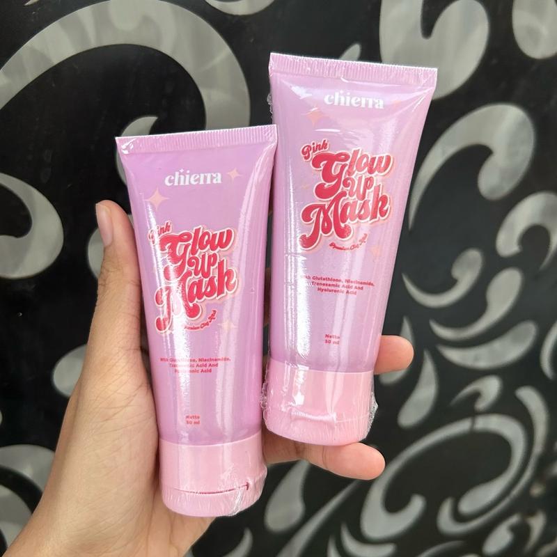 [DAPAT 2] CHIERRA PINK GLOW UP BRIGHTENING CLAY MASK - Masker Wajah Pencerah 2
