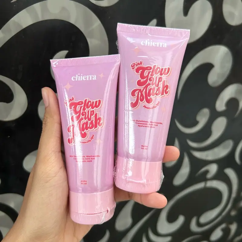 [DAPAT 2] CHIERRA PINK GLOW UP BRIGHTENING CLAY MASK - Masker Wajah Pencerah 2
