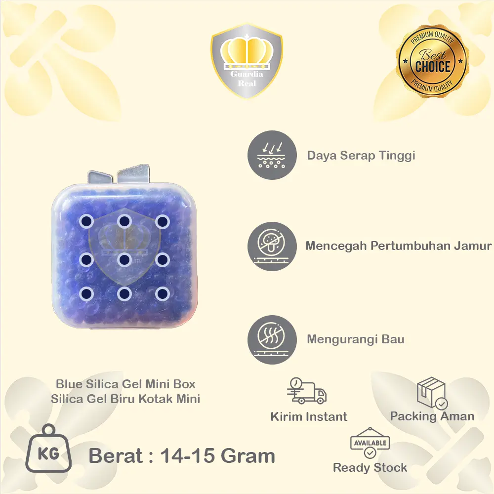 Blue Silica Gel Mini Box/ Silika Gel Biru Kotak Mini/ Silica Gel Biru Import/ Silica Gel Biru Premium
