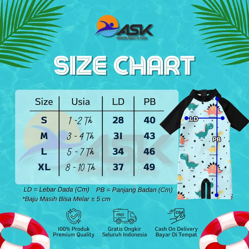 Baju Renang Anak Perempuan Umur 1 - 10 Tahun [064-073] 3