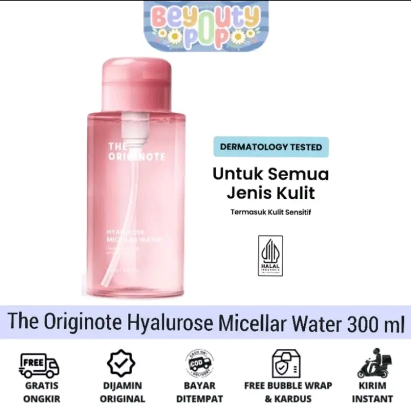 The Originote Hyalurose Micellar Water 300 ml Cleanser Makeup Remover Pembersih Wajah 0