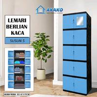 Gambar AKAKO - LEMARI PAKAIAN ANAK PLASTIK AKAKO BABY "BERLIAN" SUSUN  5 /KODE: BA-BL - PAKAI KACA dari AKAKOOFFICIALSHOP Kota Tangerang 5 Tokopedia