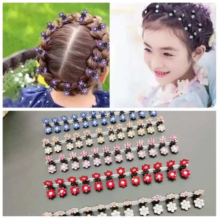 [Jp17] 12Pc Jepit Rambut Kutu Bunga Anak Pesta
